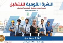 التقديم خلال مايو.. وزارة العمل تعلن عن 4145 وظيفة جديدة في 11 محافظة ضمن نشرة التوظيف الأسبوعية