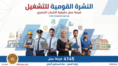 التقديم خلال مايو.. وزارة العمل تعلن عن 4145 وظيفة جديدة في 11 محافظة ضمن نشرة التوظيف الأسبوعية